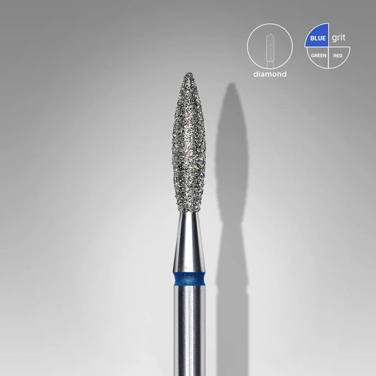 STALEKS EXPERT Fresa diamantada «Llama» azul, diámetro 2,3 mm, parte de trabajo 10 mm