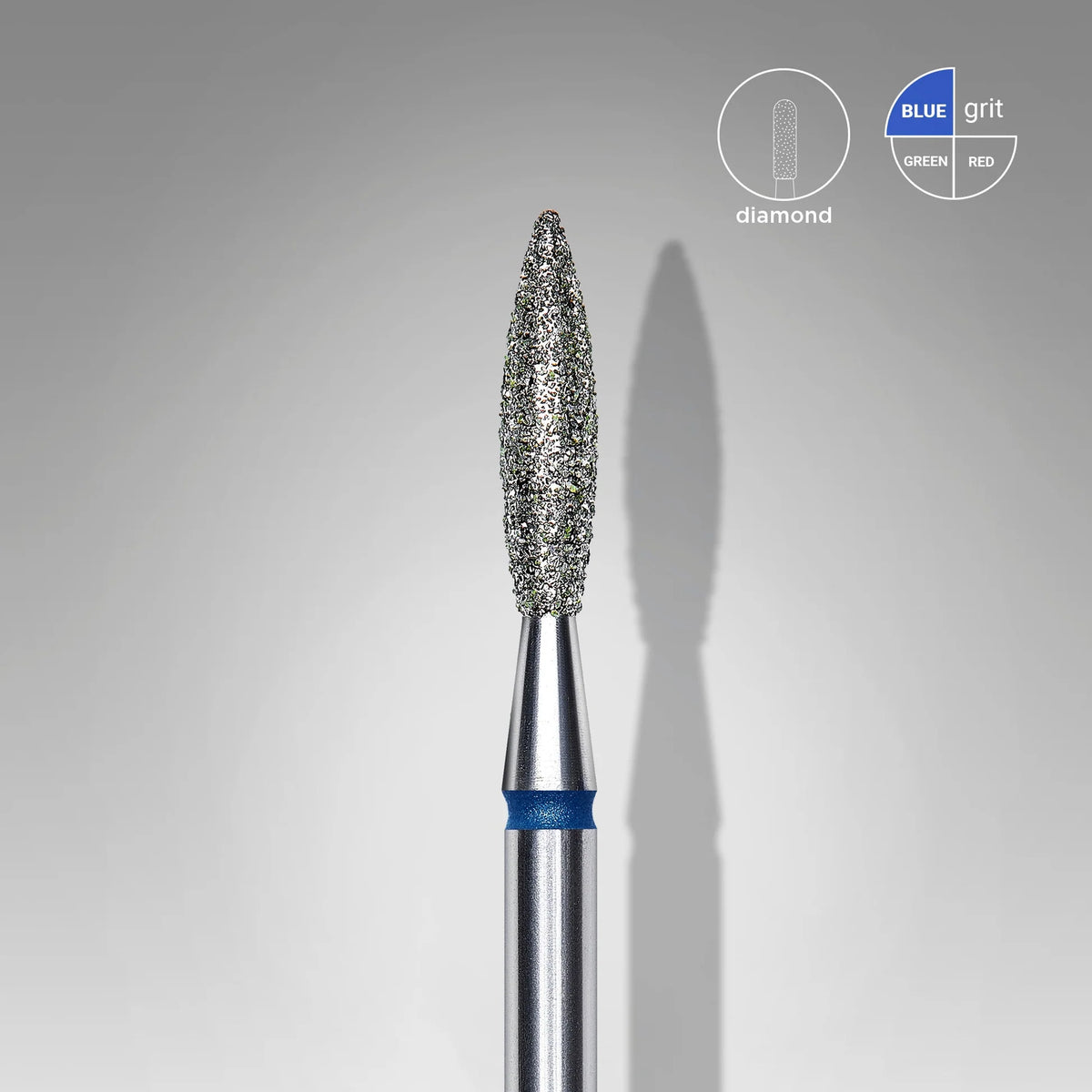STALEKS EXPERT Fresa diamantada «Llama» azul, diámetro 2,3 mm, parte de trabajo 10 mm